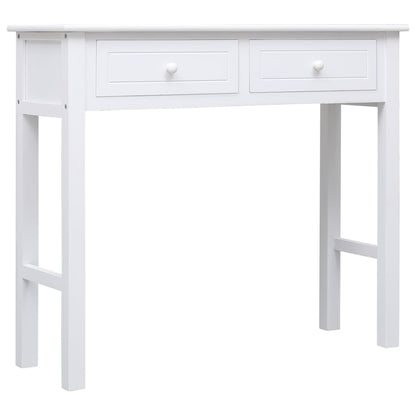 Tavolo Consolle Bianco 90x30x77 cm in Legno