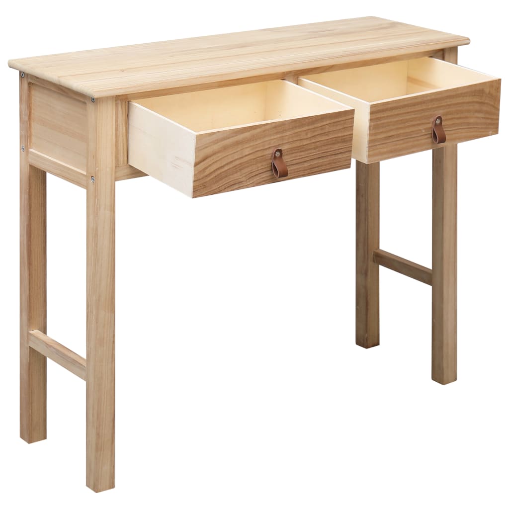 Tavolo Consolle Naturale 90x30x77 cm in Legno