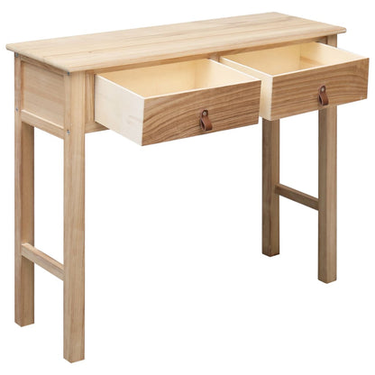 Tavolo Consolle Naturale 90x30x77 cm in Legno