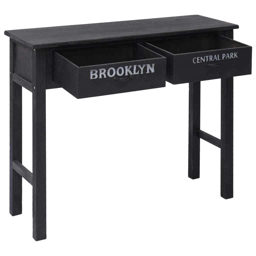 Tavolo Consolle Nero 90x30x77 cm in Legno