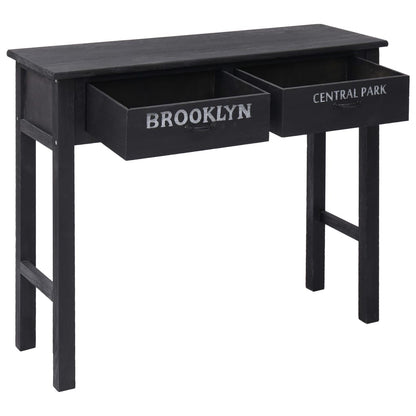 Tavolo Consolle Nero 90x30x77 cm in Legno