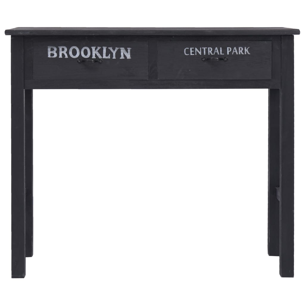 Tavolo Consolle Nero 90x30x77 cm in Legno