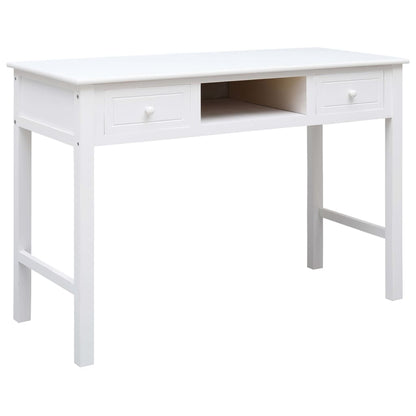 Scrivania Bianca 110x45x76 cm in Legno