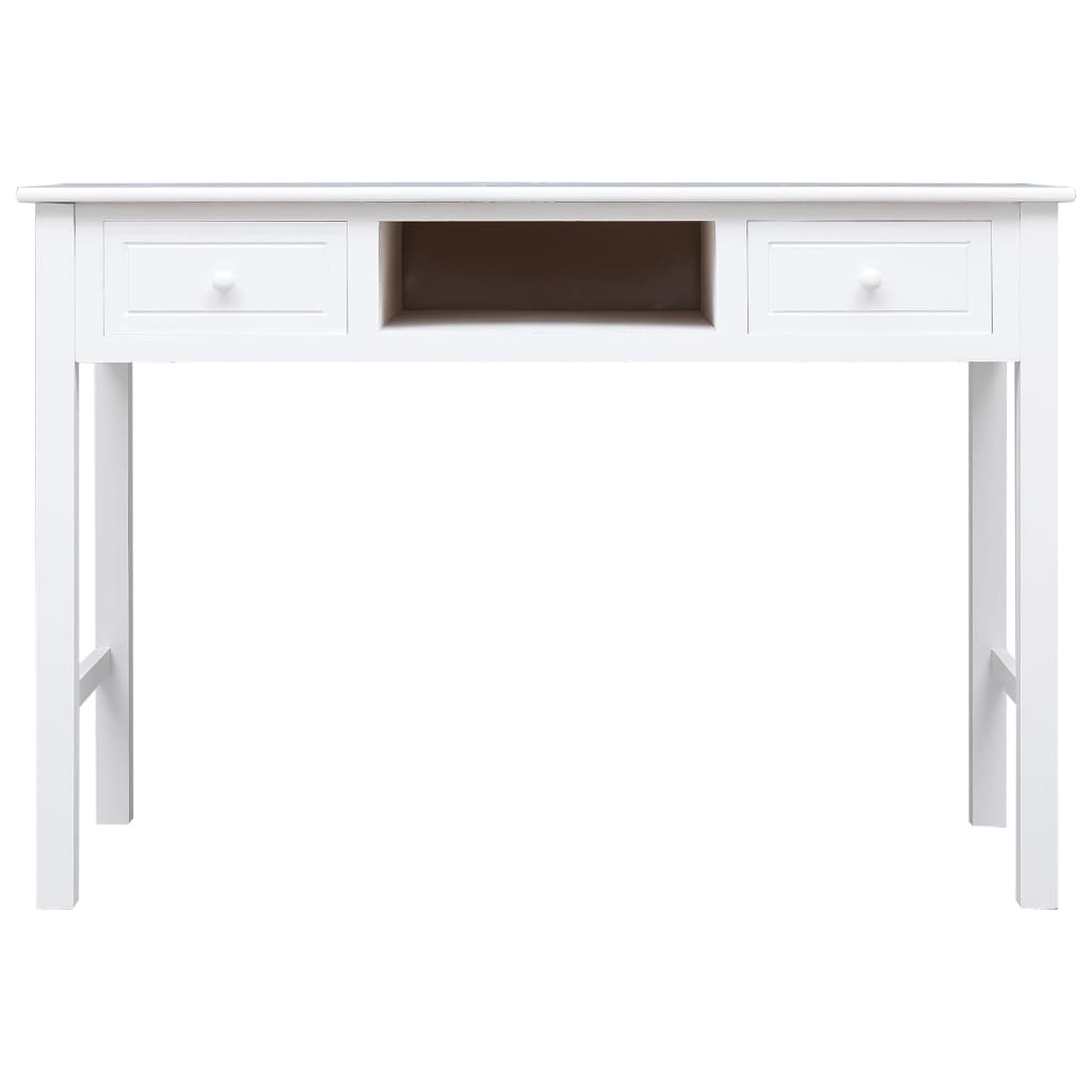 Scrivania Bianca 110x45x76 cm in Legno