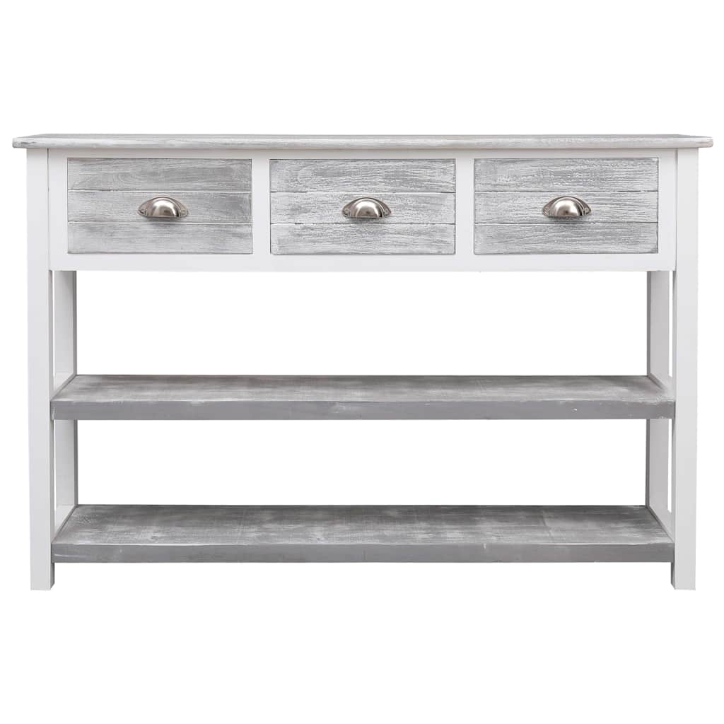 Credenza Stile Antico Grigia 115x30x76 cm in Legno