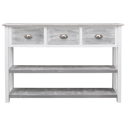 Credenza Stile Antico Grigia 115x30x76 cm in Legno