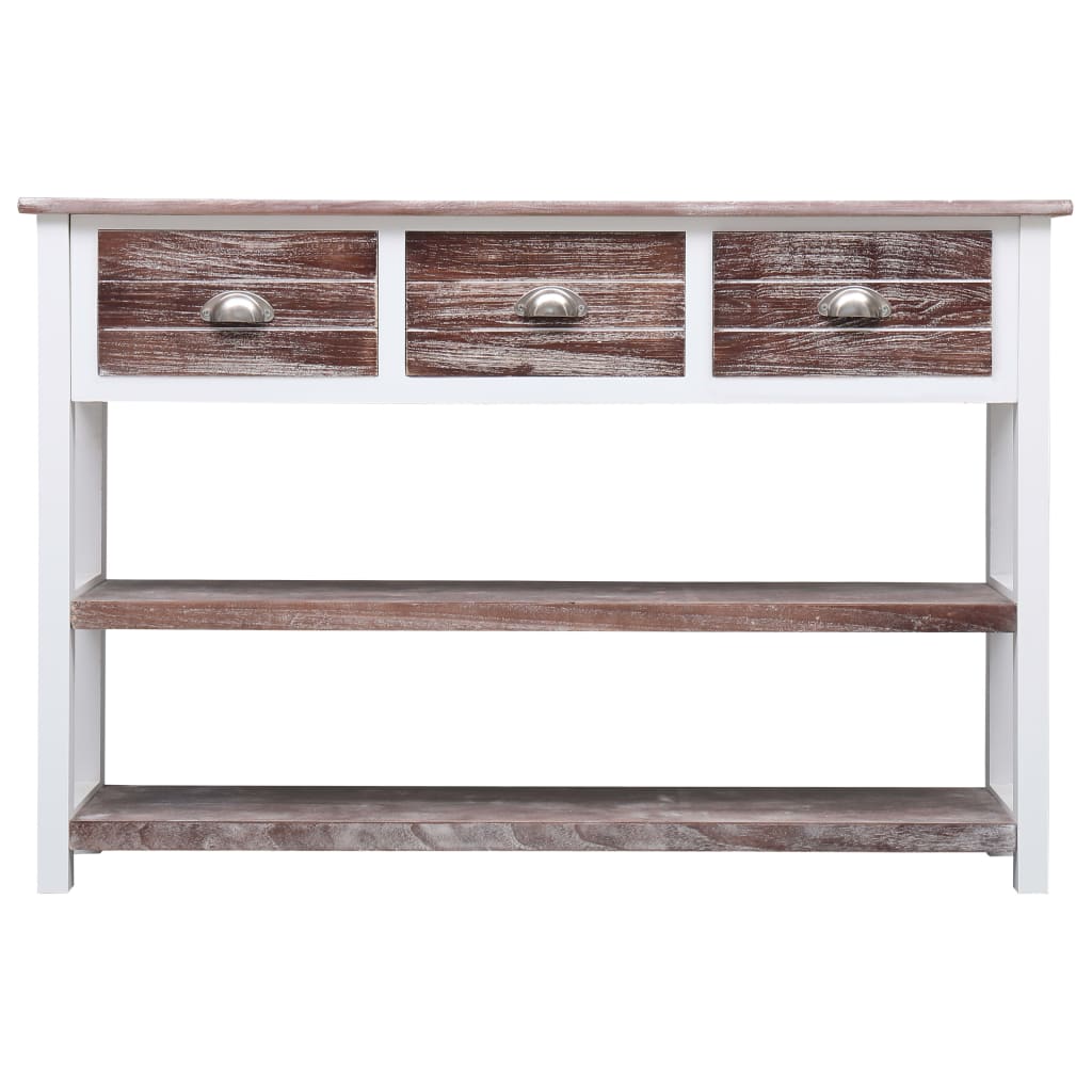 Credenza Stile Antico Marrone 115x30x76 cm in Legno