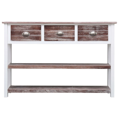 Credenza Stile Antico Marrone 115x30x76 cm in Legno