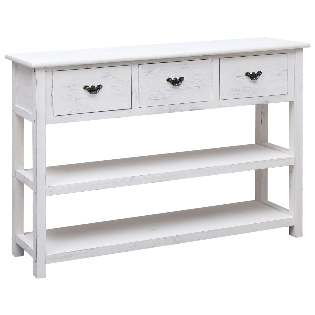 Credenza Stile Antico Bianca 115x30x76 cm in Legno