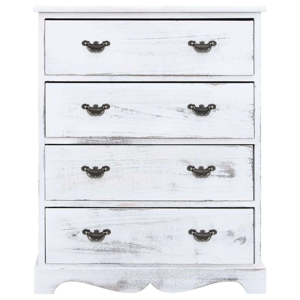 Cassettiera Bianca 60x30x75 cm in Legno