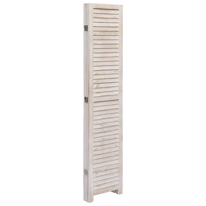 Divisorio a 4 Pannelli Bianco 140x165 cm in Legno