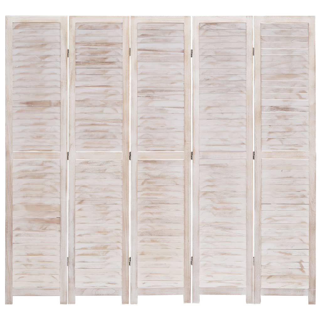 Divisorio a 6 Pannelli Bianco 210x165 cm in Legno