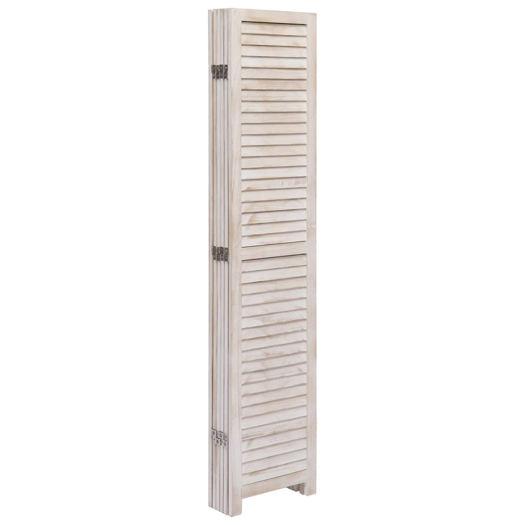 Divisorio a 6 Pannelli Bianco 210x165 cm in Legno