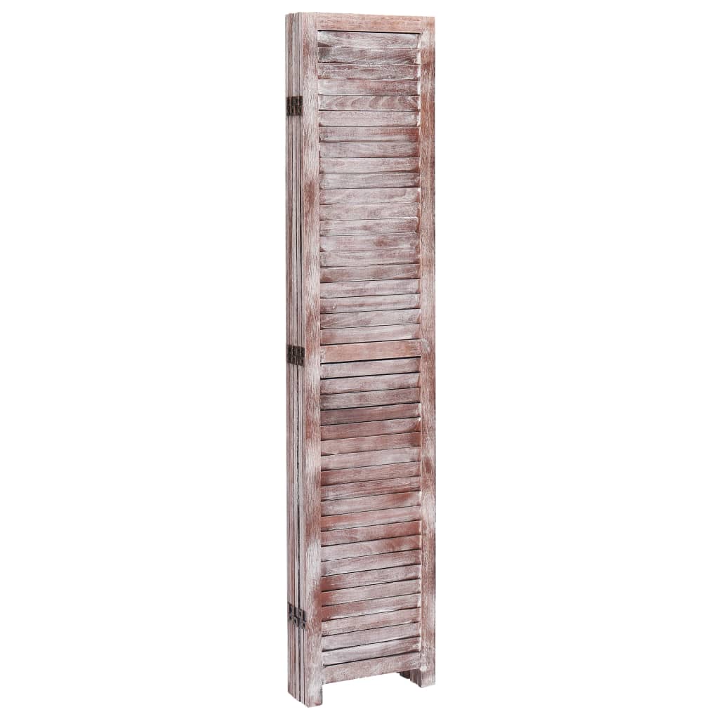 Divisorio a 5 Pannelli Marrone 175x165 cm in Legno