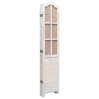 Divisorio a 5 Pannelli Bianco 175x165 cm in Tessuto