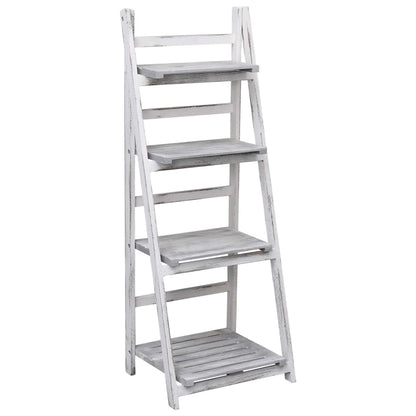 Piedistallo per Piante a 4 Livelli Grigio 43x33x113 cm in Legno