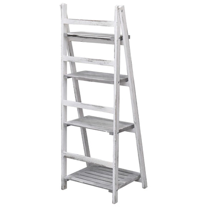 Piedistallo per Piante a 4 Livelli Grigio 43x33x113 cm in Legno