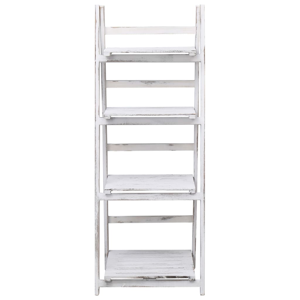 Piedistallo per Piante a 4 Livelli Bianco 43x33x113 cm in Legno