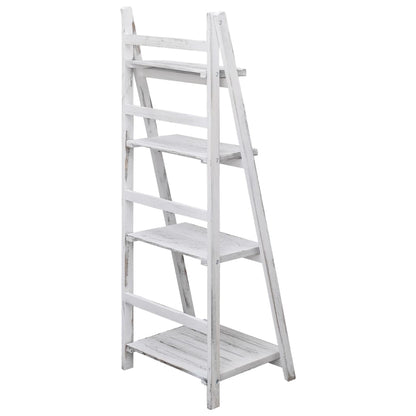 Piedistallo per Piante a 4 Livelli Bianco 43x33x113 cm in Legno