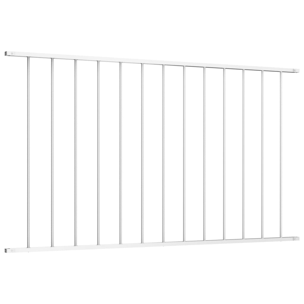 Pannello di Recinzione in Acciaio Verniciato 1,7x1 m Bianco