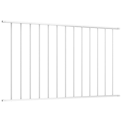 Pannello di Recinzione in Acciaio Verniciato 1,7x1,25 m Bianco