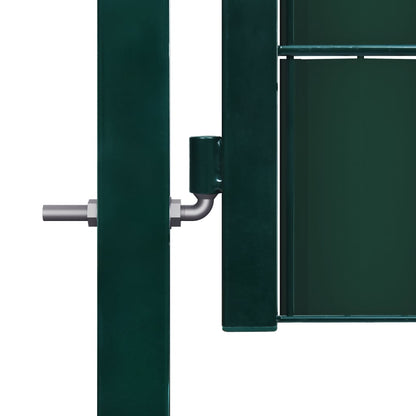 Cancello per Recinzione in PVC e Acciaio 100x81 cm Verde