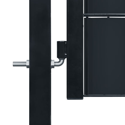 Cancello per Recinzione in PVC e Acciaio 100x164 cm Antracite