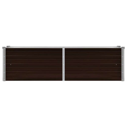 Letto Rialzato Giardino Marrone 160x40x45 cm in Acciaio Zincato