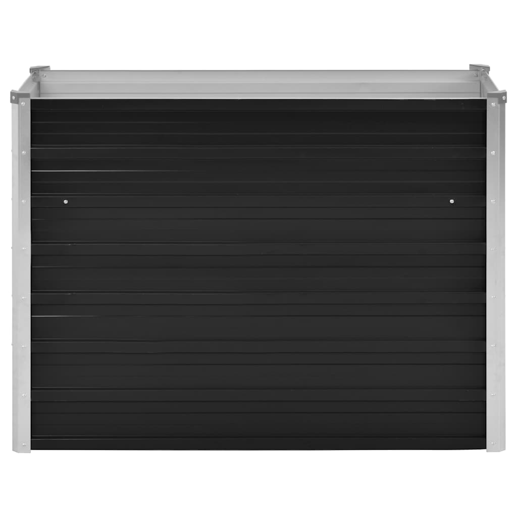 Fioriera per Giardino Antracite 100x40x77 cm in Acciaio Zincato