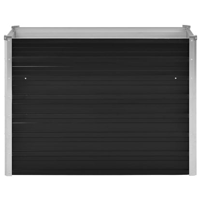 Fioriera per Giardino Antracite 100x40x77 cm in Acciaio Zincato