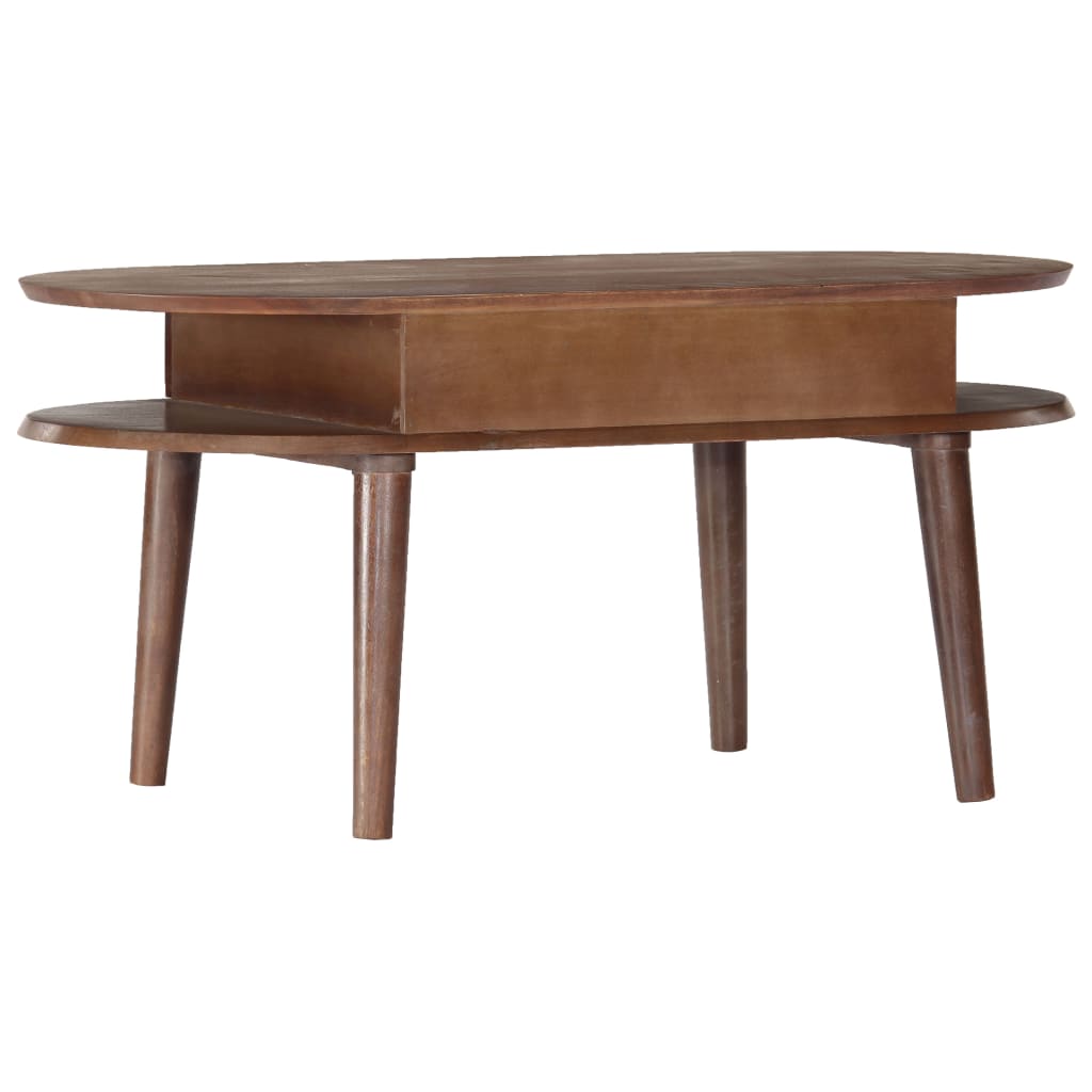 Tavolino da Salotto 100x50x46 cm in Legno Massello di Acacia