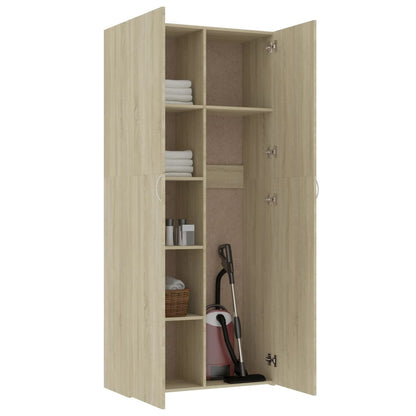 Armadietto Rovere Sonoma 80x35,5x180 cm in Legno Multistrato