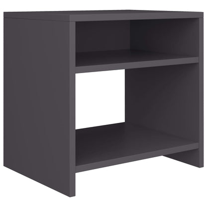 Comodino Grigio 40x30x40 cm in Legno Multistrato