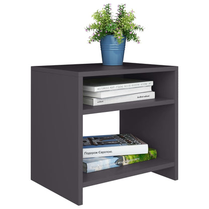 Comodino Grigio 40x30x40 cm in Legno Multistrato
