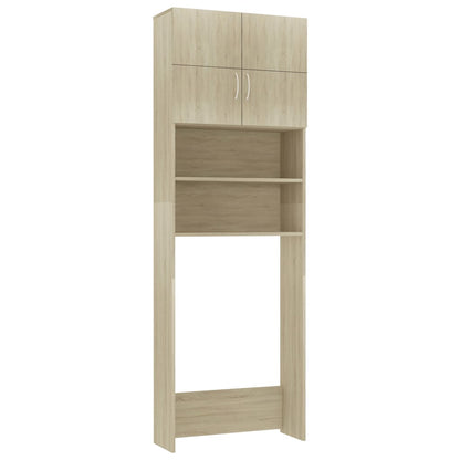 Mobile Lavatrice Rovere Sonoma 64x25,5x190 cm Legno Multistrato