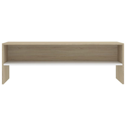 Mobile TV Bianco e Rovere Sonoma 120x40x40cm Legno Multistrato