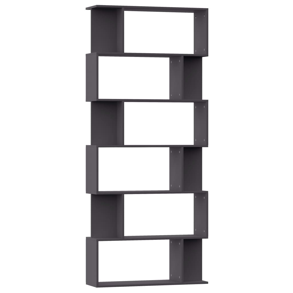 Libreria/Divisorio Grigio 80x24x192 cm in Legno Multistrato