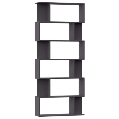 Libreria/Divisorio Grigio 80x24x192 cm in Legno Multistrato