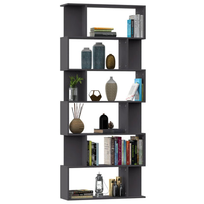 Libreria/Divisorio Grigio 80x24x192 cm in Legno Multistrato