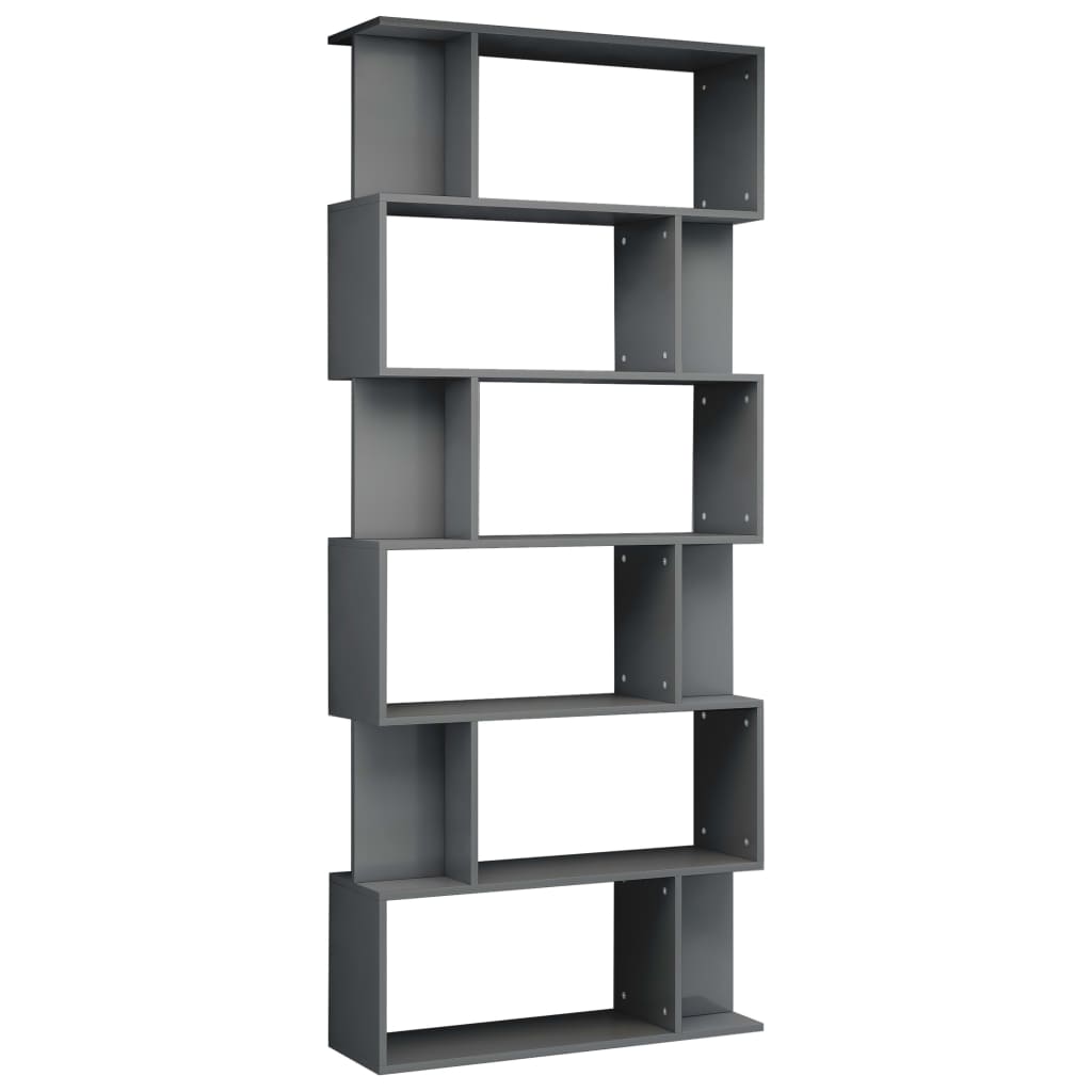 Libreria/Divisorio Grigio Lucido 80x24x192 cm