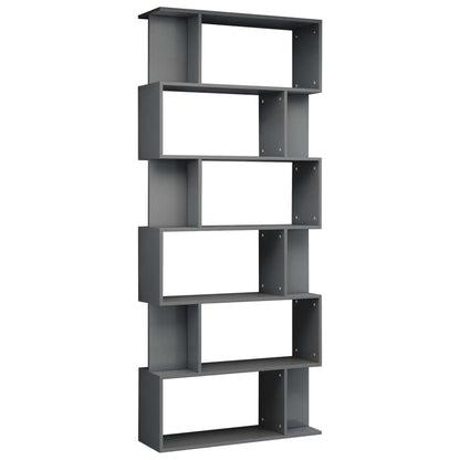 Libreria/Divisorio Grigio Lucido 80x24x192 cm
