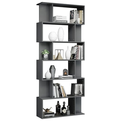 Libreria/Divisorio Grigio Lucido 80x24x192 cm