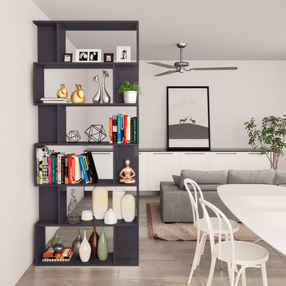Libreria/Divisorio Grigio Lucido 80x24x192 cm