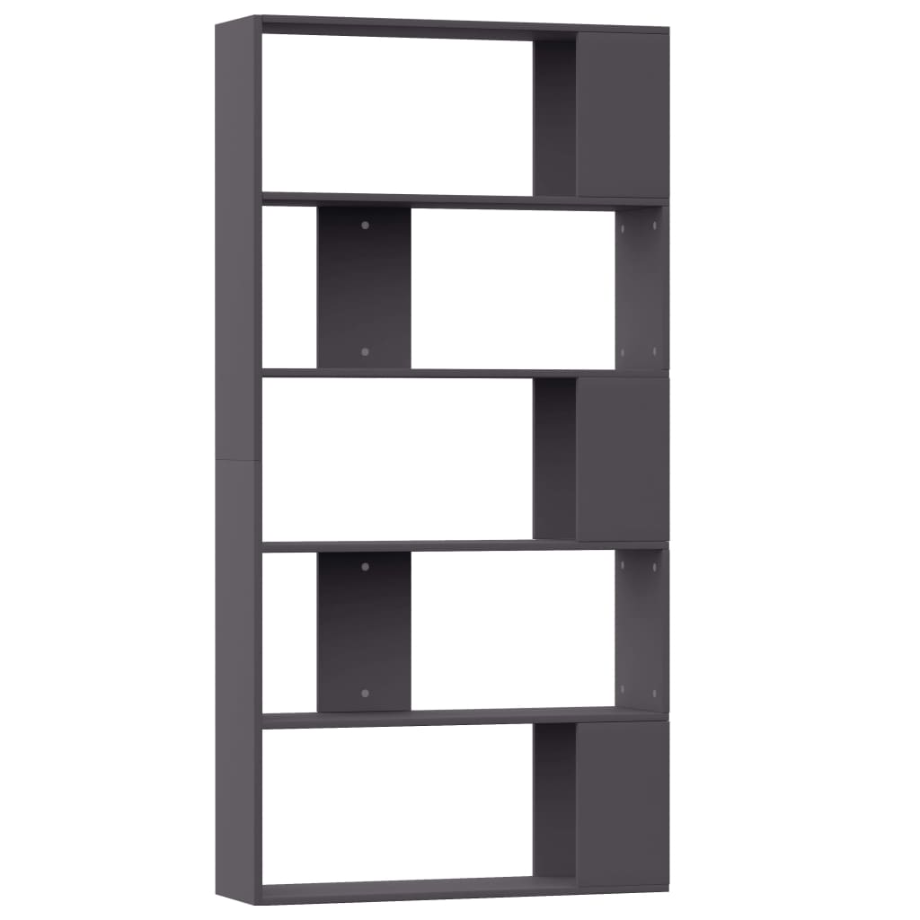 Libreria/Divisorio Grigio 80x24x159 cm in Legno Multistrato