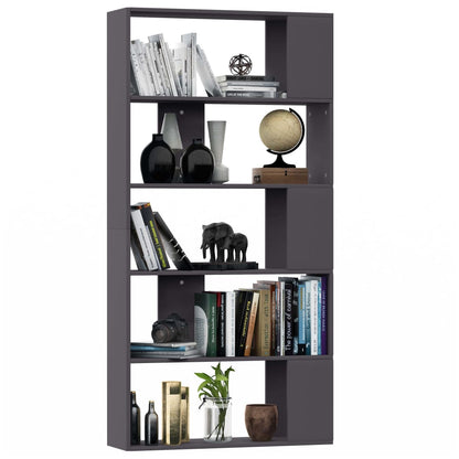 Libreria/Divisorio Grigio 80x24x159 cm in Legno Multistrato