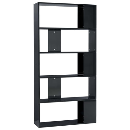 Libreria/Divisorio Nero Lucido 80x24x159 cm