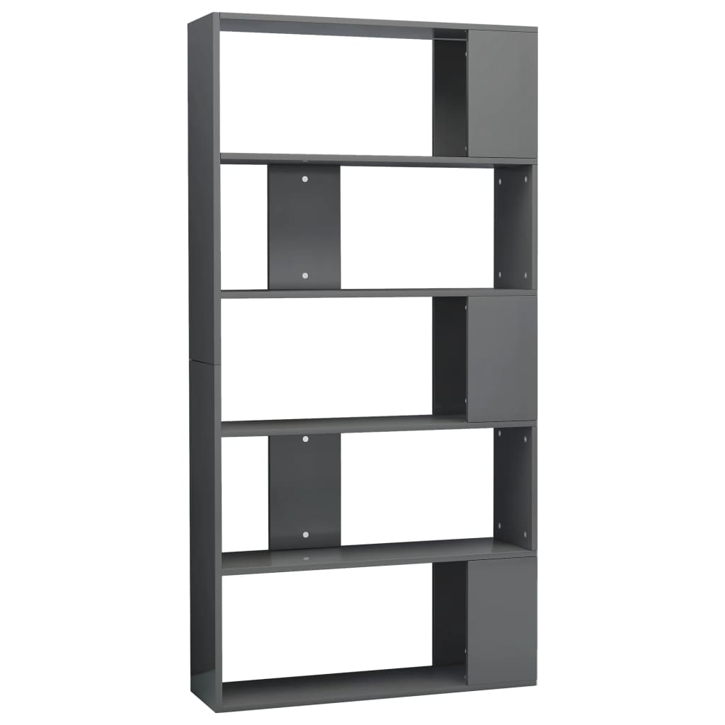 Libreria/Divisorio Grigio Lucido 80x24x159 cm