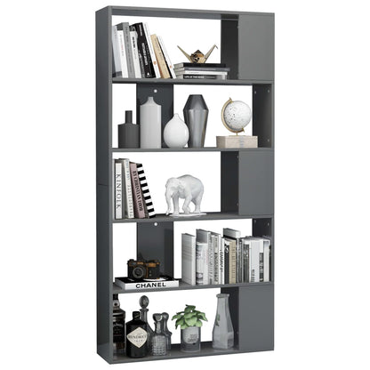 Libreria/Divisorio Grigio Lucido 80x24x159 cm