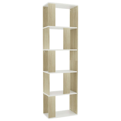 Libreria/Divisorio Bianco Rovere Sonoma 45x24x159 cm