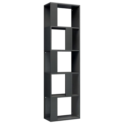 Libreria/Divisorio Grigio Lucido 45x24x159 cm Legno Multistrato